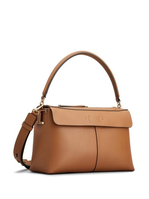 Tod's small T Case Boston leather shoulder bag - Brown