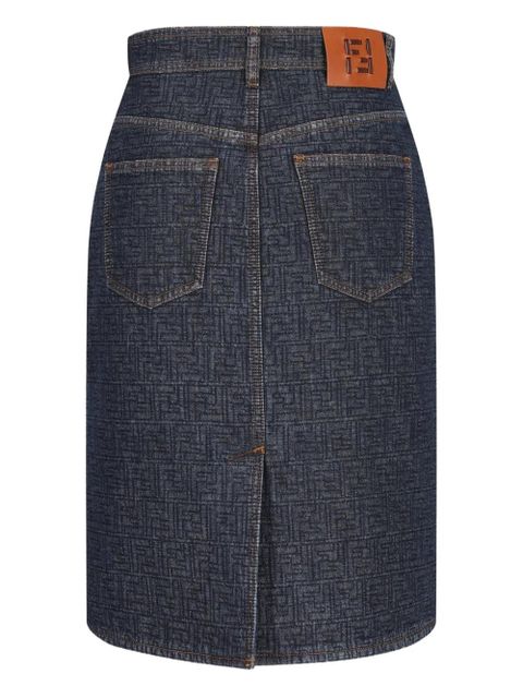 FENDI quilted five-pocket skirt - Blue