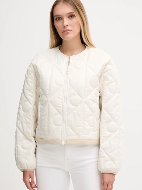 Calvin Klein Jeans kurtka dwustronna kolor beżowy przejściowa oversize LV044D511G - zdjęcie produktu nr 1