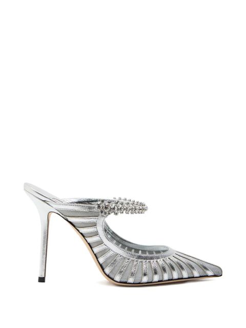 Jimmy Choo 100mm Bing mules - Silver - zdjęcie produktu nr 1