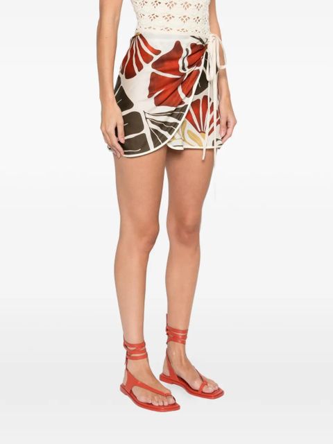 SIR. Julietta floral print skirt - Neutrals - zdjęcie produktu nr 2