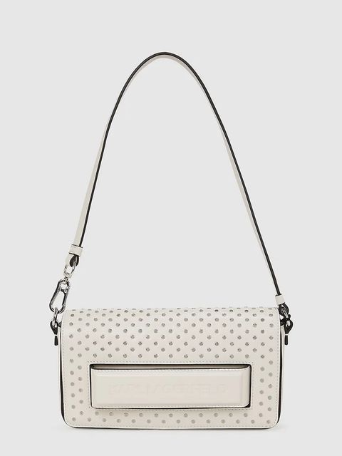 Karl Lagerfeld torebka skórzana kolor beżowy A4W30083 - zdjęcie produktu nr 1