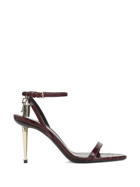 TOM FORD padlock-detail stiletto-heel sandals - Red - zdjęcie produktu nr 1