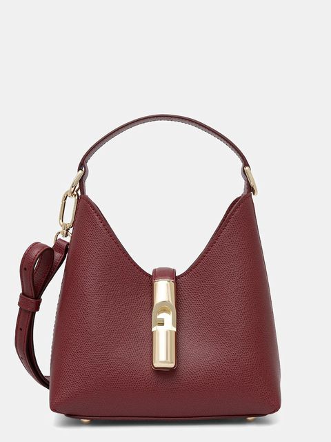 Furla torebka skórzana kolor bordowy WE00876 ARE000 CGQ00