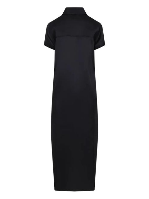 KHAITE Effy button-up short-sleeve dress - Black