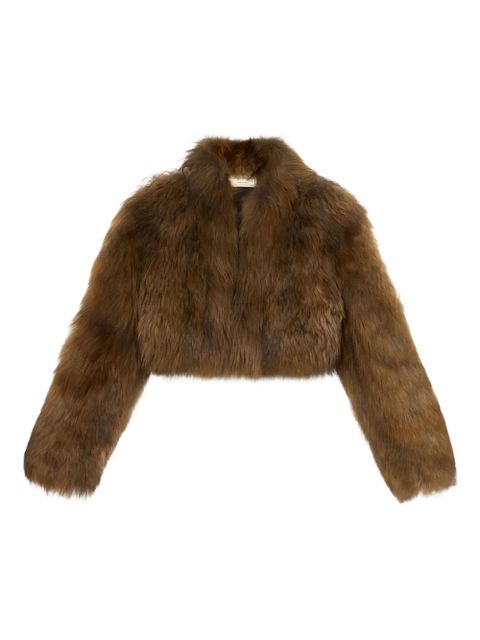 Blumarine cropped fur jacket - Brown - zdjęcie produktu nr 1