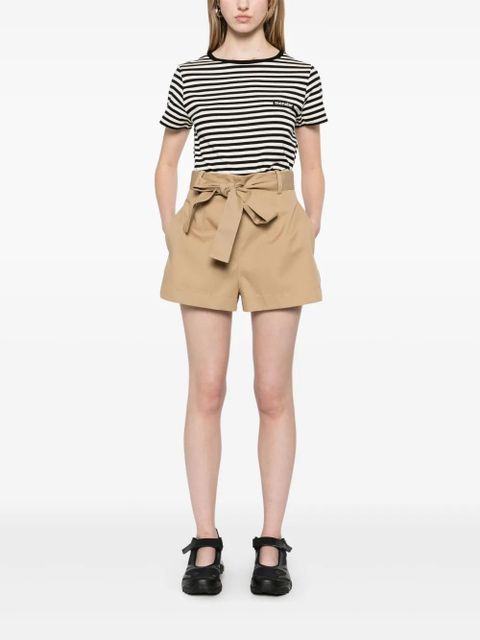 Moncler belted shorts - Brown