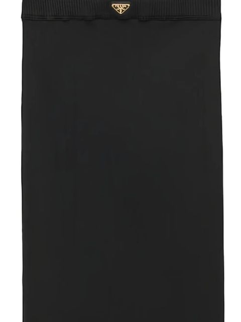 Prada logo-plaque midi skirt - Black - zdjęcie produktu nr 2