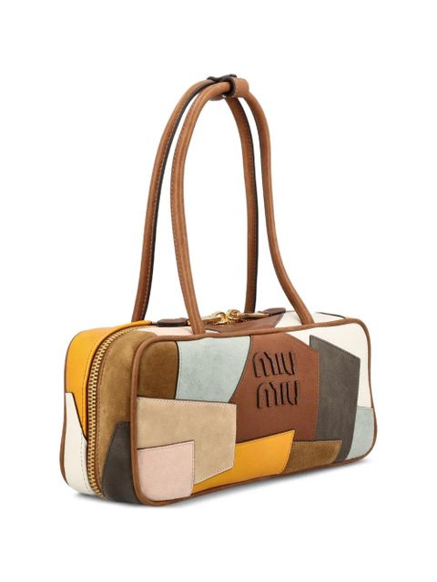 Miu Miu logo-embossed tote bag - Brown