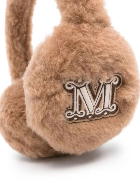 Max Mara logo-patch earmuffs - Brown - zdjęcie produktu nr 2