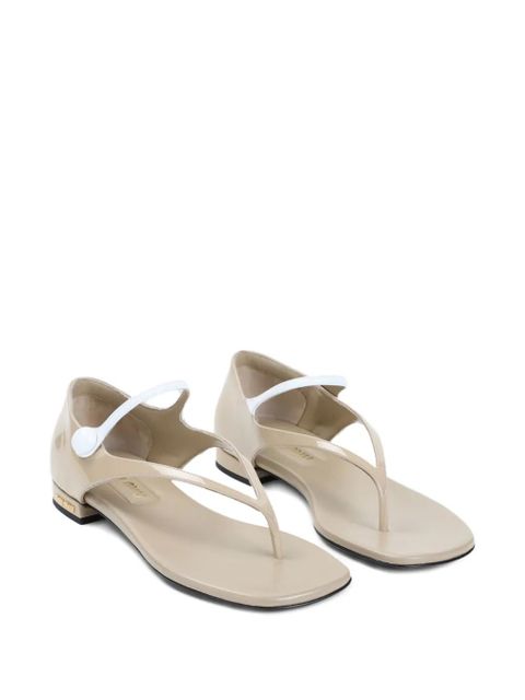 Miu Miu two-tone patent-leather sandals - Neutrals - zdjęcie produktu nr 2