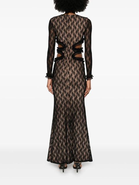 Self-Portrait x Christopher Kane lace cut-out maxi dress - Black