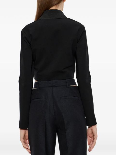 Jil Sander zip-up cropped jacket - Black