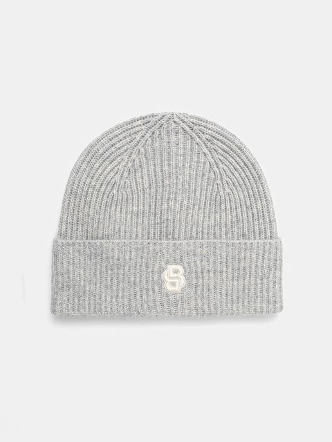 BOSS czapka wełniana kolor szary 50557673 - zdjęcie produktu nr 1