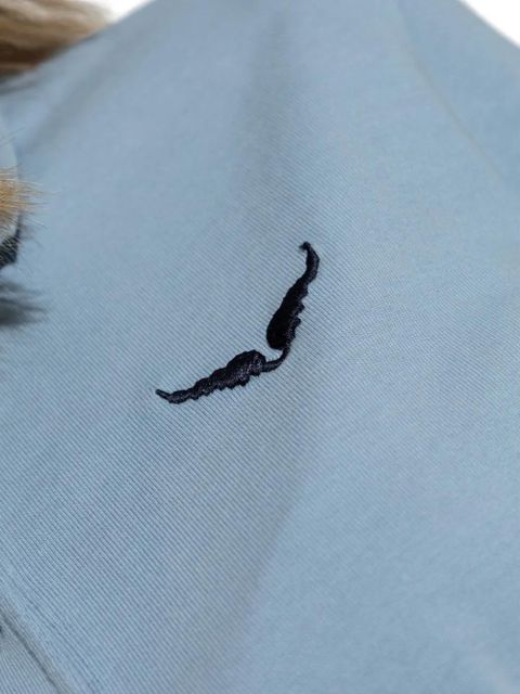 Zadig&Voltaire embroidered-logo polo top - CLOUD