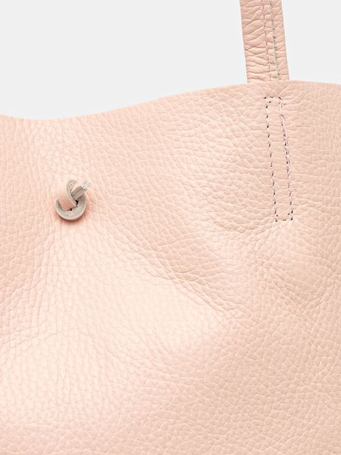 Answear.LAB torebka skórzana kolor różowy