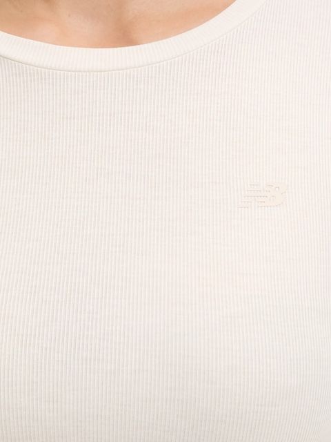 New Balance longsleeve treningowy damski kolor beżowy WT53133PEF