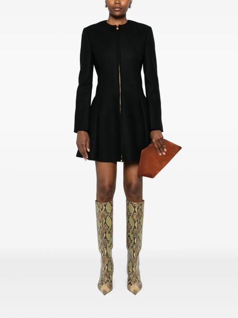 Versace zip-front flared coat - Black - zdjęcie produktu nr 2