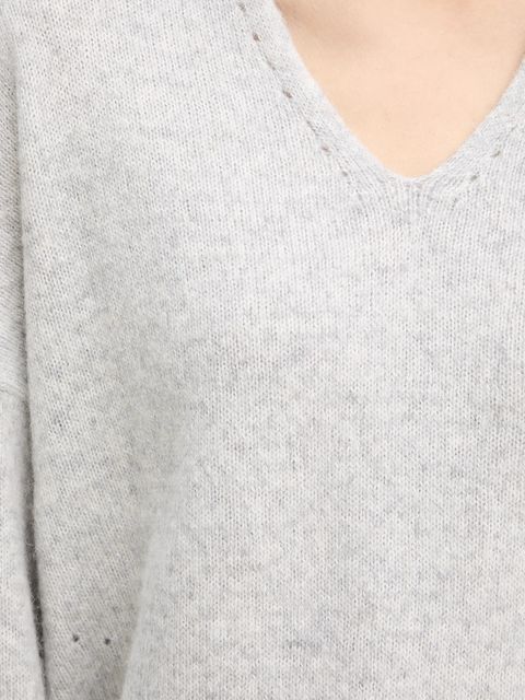 BOSS Orange sweter z dodatkiem wełny damski kolor szary 50550464