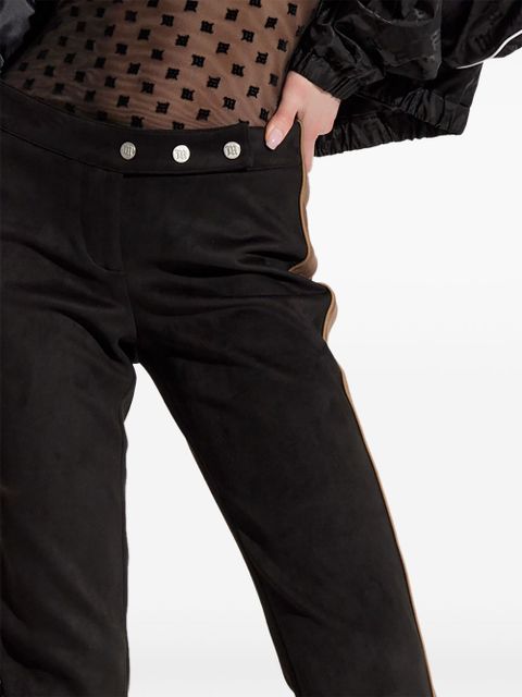 MISBHV stripe-detail flared trousers - Black