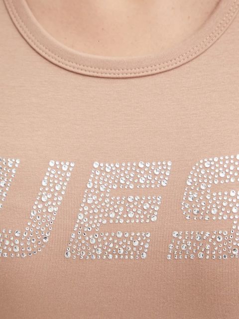 Guess t-shirt KIARA damski kolor beżowy V4BI16 KCIV1