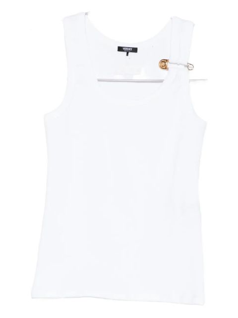 Versace safety-pin tank top - 1W000 OPTICAL WHITE