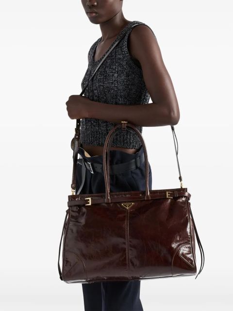 Prada large Bonnie tote bag - Brown - zdjęcie produktu nr 2