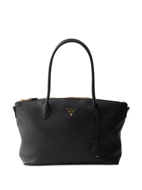 Prada large leather tote bag - Black - zdjęcie produktu nr 1