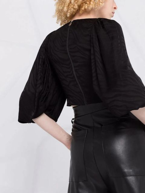 ROTATE BIRGER CHRISTENSEN Irina blouse - Black - zdjęcie produktu nr 2