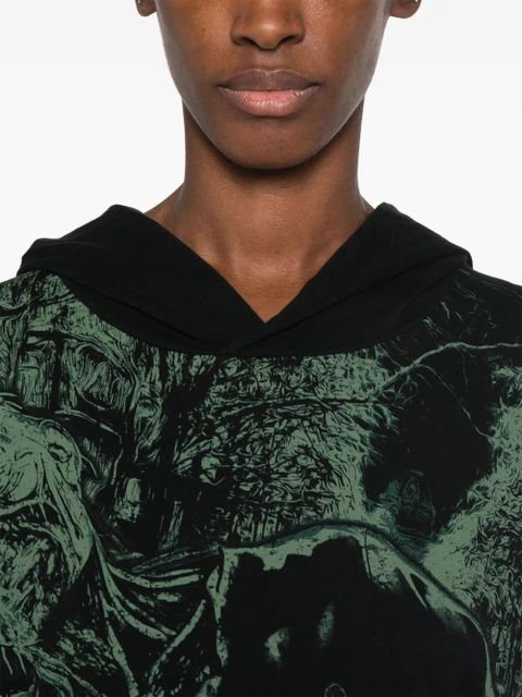 MM6 Maison Margiela numbers-motif hoodie - Black