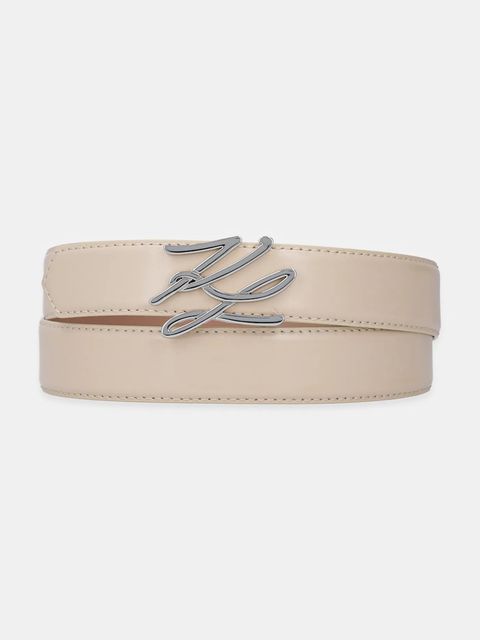 Karl Lagerfeld pasek skórzany dwustronny damski kolor beżowy A1W33148 - zdjęcie produktu nr 1