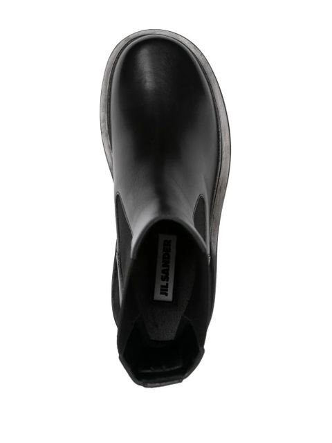 Jil Sander leather boots - Black