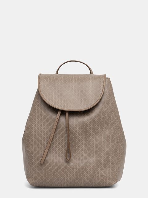 Calvin Klein plecak damski kolor beżowy mały wzorzysty LV04F3271G - zdjęcie produktu nr 1