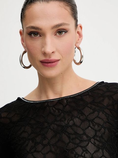 Pinko sukienka kolor czarny midi dopasowana 105227 A2M5