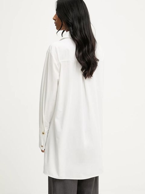 Answear.LAB tunika bawełniana kolor biały mini prosta - zdjęcie produktu nr 2