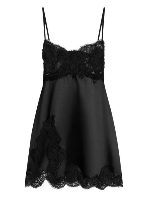 Dolce & Gabbana lace-trimmed slip mini dress - Black - zdjęcie produktu nr 1