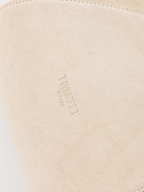 Twinset torebka zamszowa kolor beżowy 261TB7090