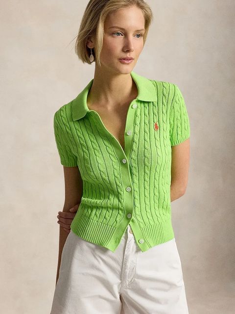 Polo Ralph Lauren sweter z krótkim rękawem damski bawełniany - zdjęcie produktu nr 1