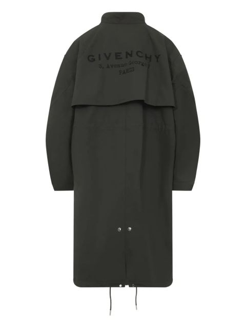 Givenchy collared drawstring parka coat - Green
