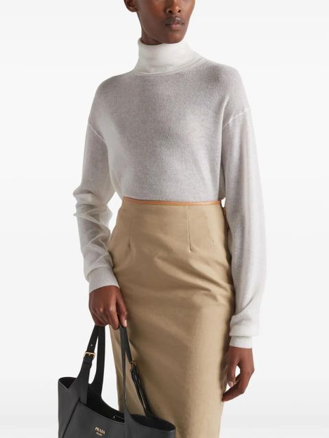 Prada roll-neck cashmere jumper - White