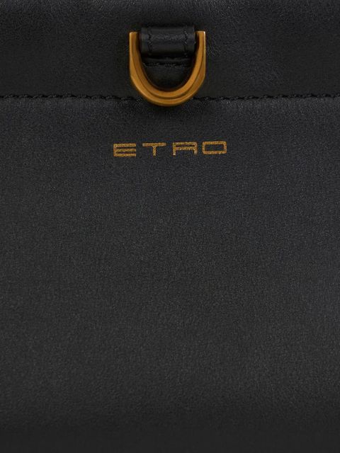 ETRO mini Talk leather shoulder bag - Black