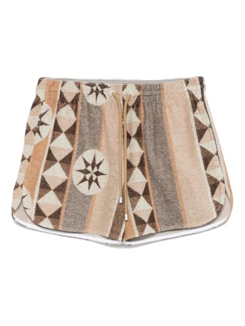 LOEWE abstract-print shorts - Neutrals