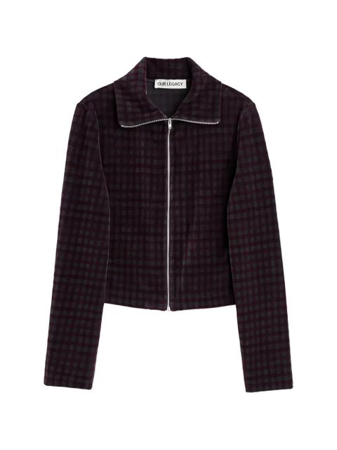 OUR LEGACY Houndini-check jacket - Purple - zdjęcie produktu nr 1