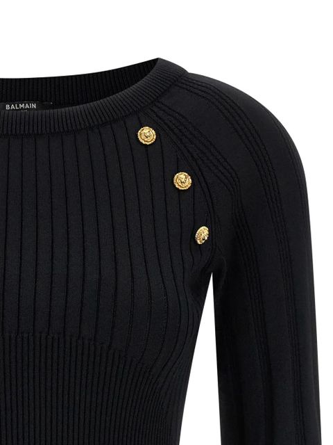 Balmain three-buttons sweater - Black