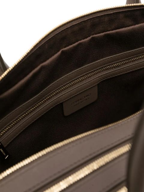 Ferragamo leather tote bag - Brown