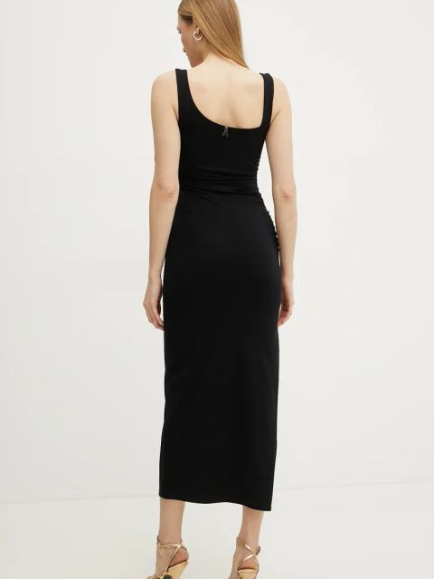 Patrizia Pepe sukienka kolor czarny midi dopasowana 2A2909 J129