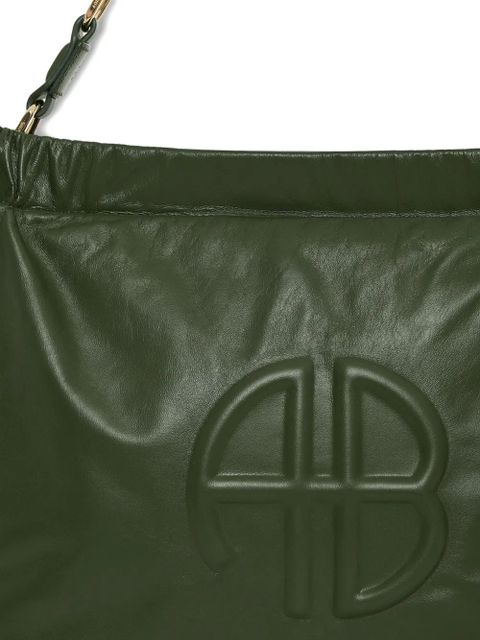 ANINE BING Kate embossed chain shoulder bag - Green