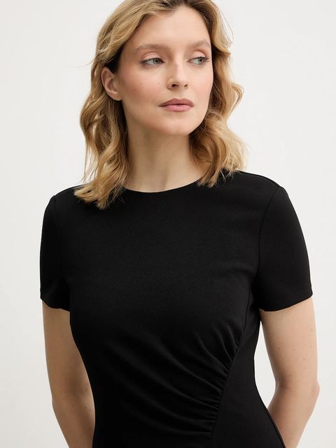 Calvin Klein sukienka kolor czarny mini dopasowana LV044E048G