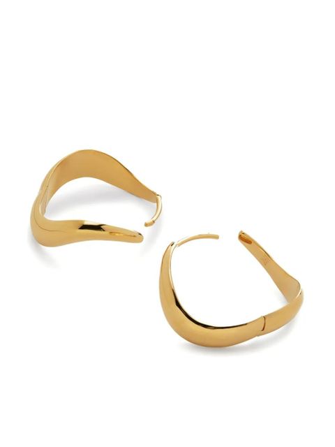 Monica Vinader medium Swirl hoop earrings - Gold - zdjęcie produktu nr 2