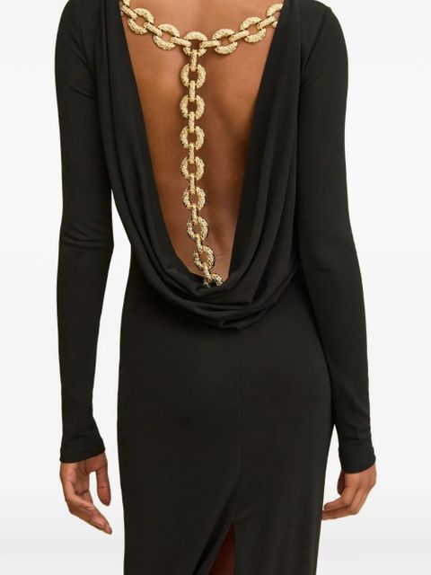 Cult Gaia Rozalia Gown chain open back maxi dress - Black - zdjęcie produktu nr 2